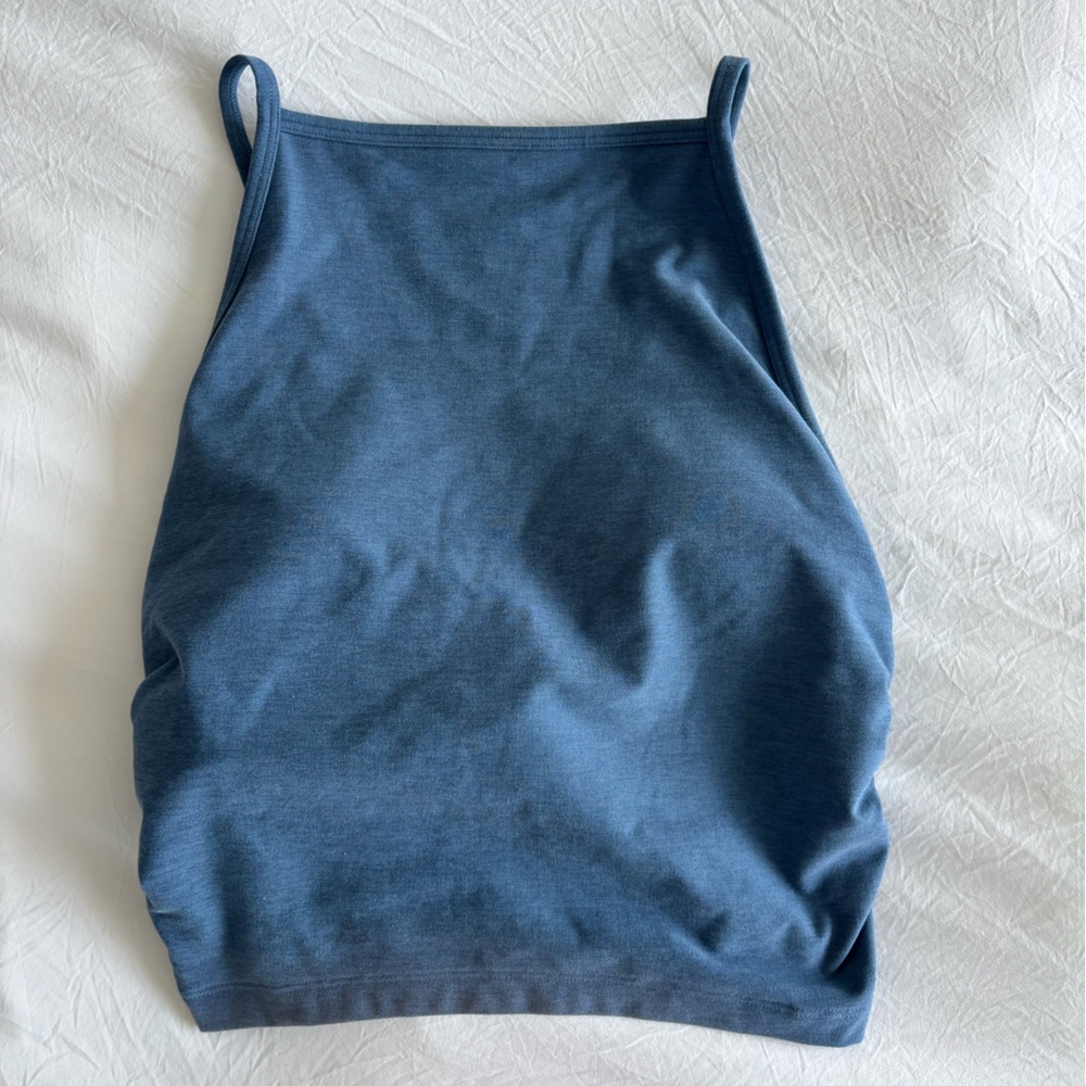 Blue workout apron top